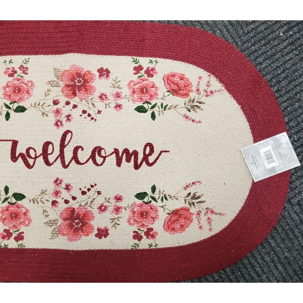 Large Oval Braided Runner Floor Rug(21